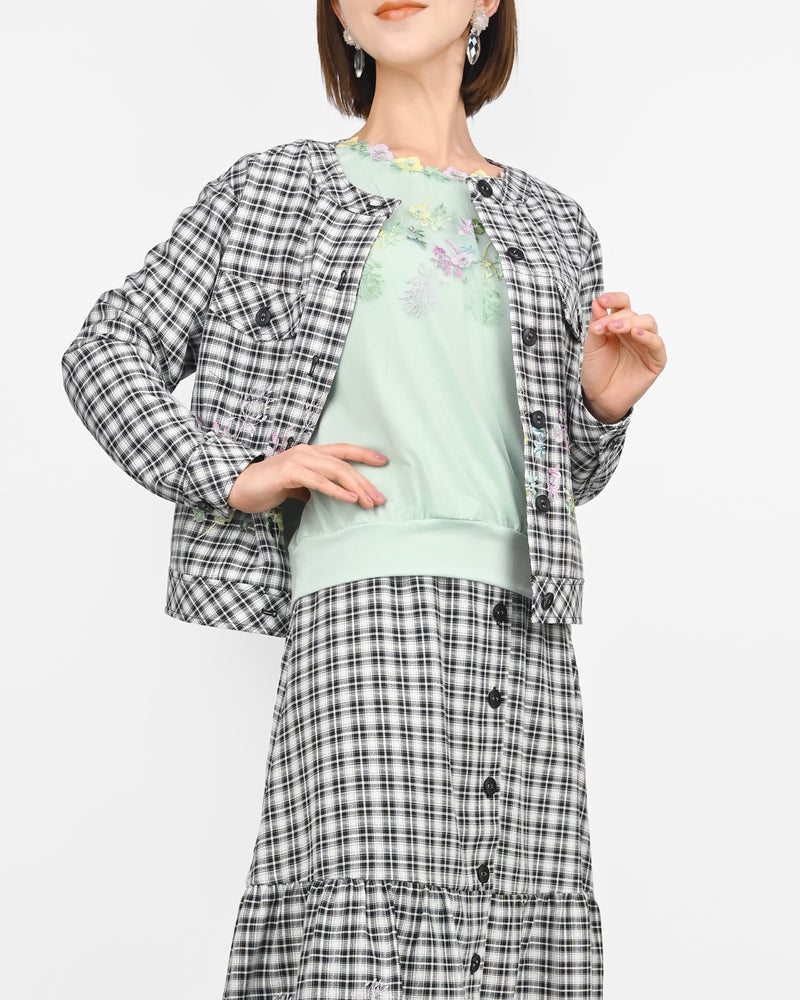 【60％OFF】花刺繍ジャケット