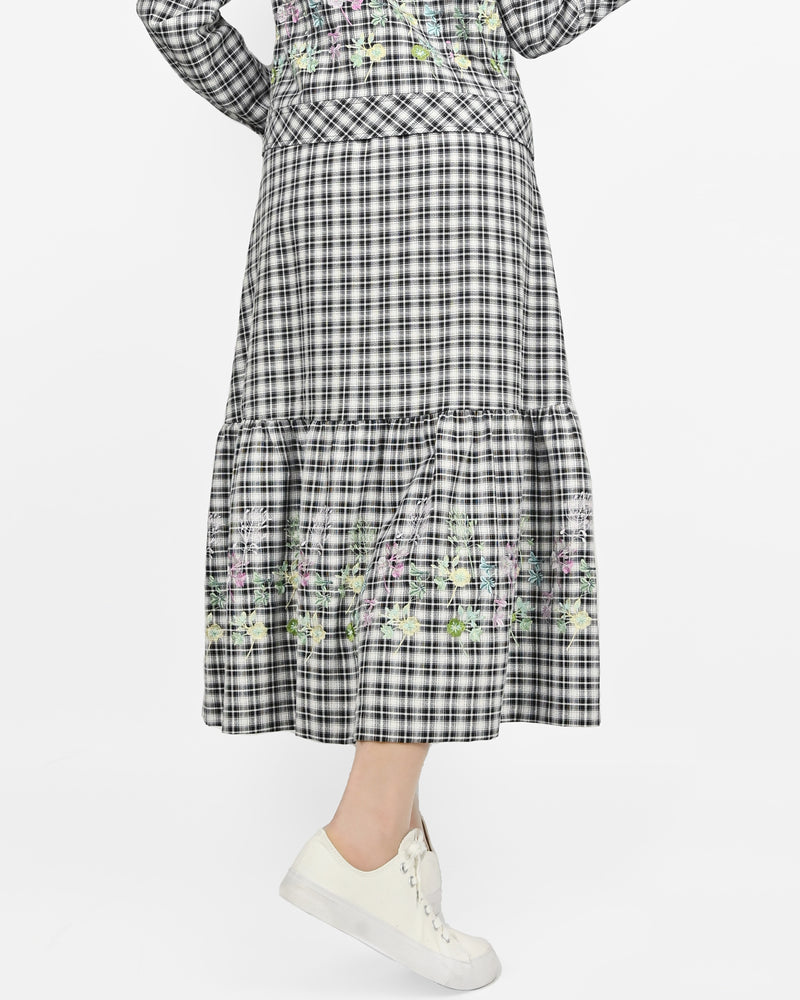 【60％OFF】花刺繍スカート