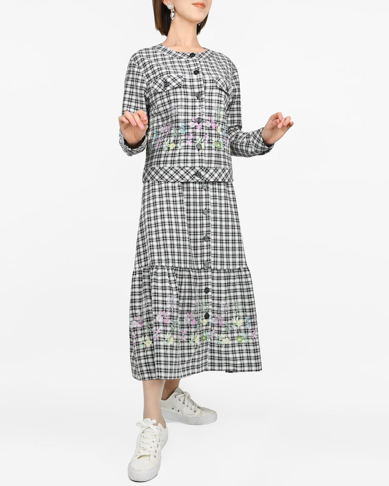 【60％OFF】花刺繍スカート