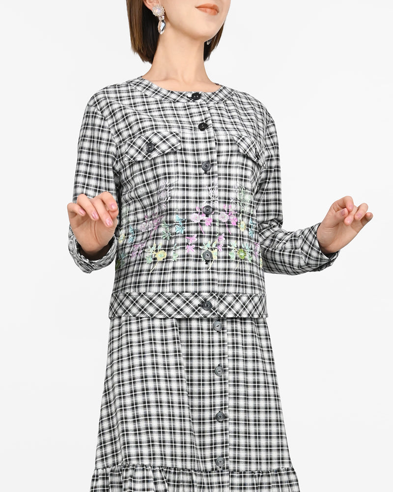 【60％OFF】花刺繍ジャケット