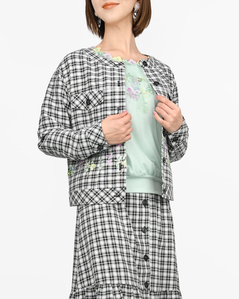 【60％OFF】花刺繍ジャケット