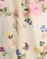 Cashmere flower bead embroidered stole
