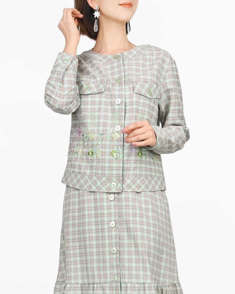 【60％OFF】花刺繍ジャケット