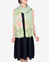 Cashmere Patchwork Rose Stole