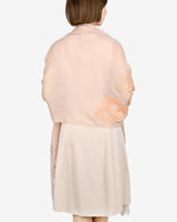 Cashmere embroidered lace stole