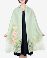 Cashmere Patchwork Rose Stole