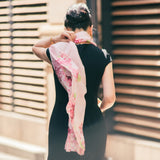 Cashmere flower print stole