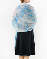 Cashmere flower print stole