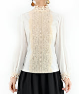 [50% OFF] Lace high neck blouse