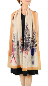 Cashmere print stole