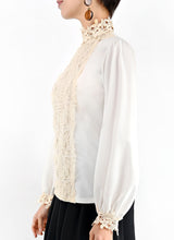 [50% OFF] Lace high neck blouse