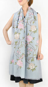 Cashmere fully embroidered stole