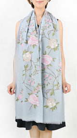 Cashmere fully embroidered stole