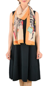 Cashmere print stole
